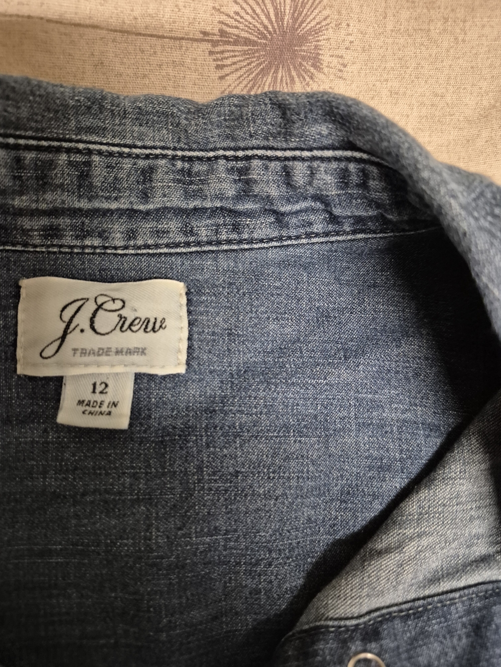 J. Crew Blue Denim Button-Front Shirt - Picture 4 of 5